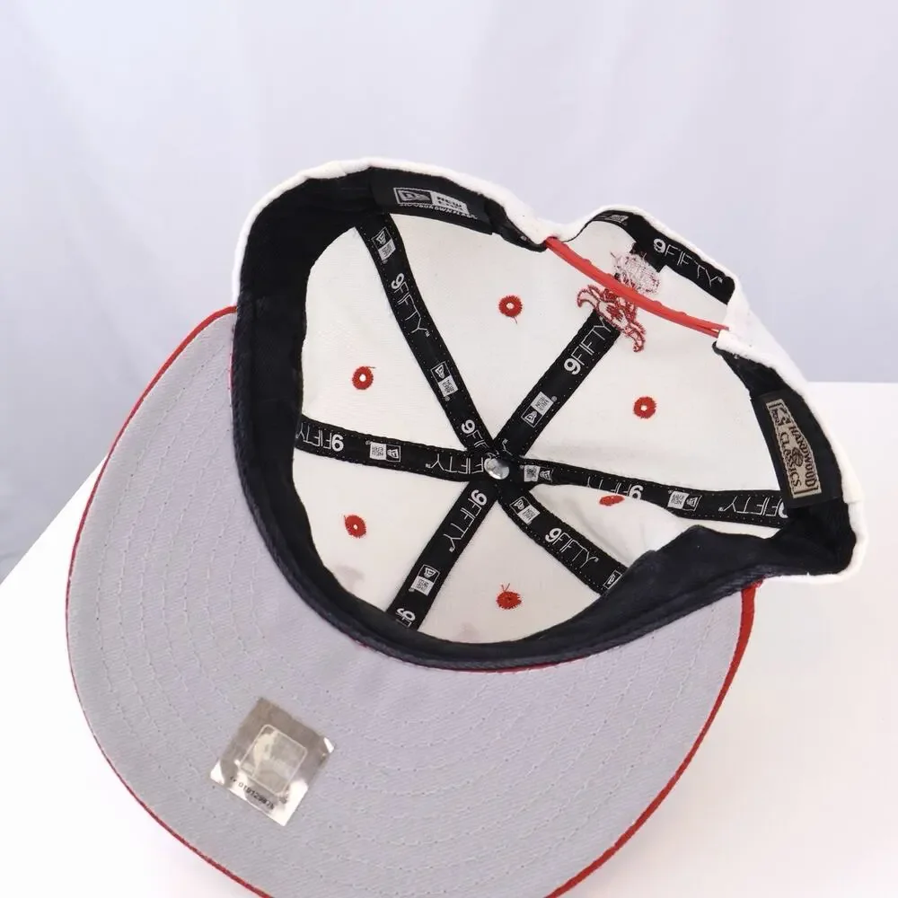 New Era Chicago Bulls Windy City Snapback Hat White Red Hardwood Classics NBA